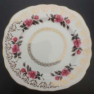 Colclough - Pink Rose, Gold Filigree, 8245 - Side Plate