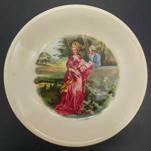 China Brands C: Crown Lynn, Ascot - Courting Couples - Condiment/Trinket Dish