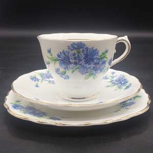 Colclough - Blue Cornflowers - Trio