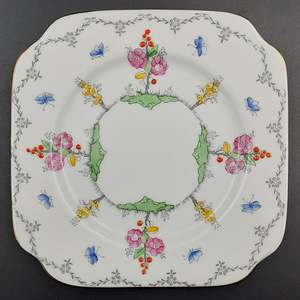 Bell China - Hand-painted Flowers and Butterflies - Side Plate