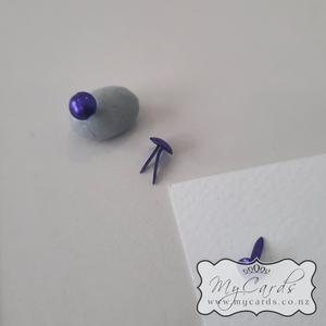 Products: Invitation Split Pin x 25 Purple Circle Mini