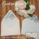 Blue Flowers Envelope Liners – 5×7 Milton – Design 1035EL