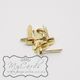 Invitation Split Pin x 25 Gold Circle Large