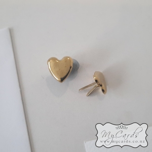 Products: Invitation Split Pin x 25 Gold Heart