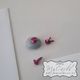 Invitation Split Pin x 25 Pink Circle Mini