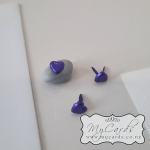 Invitation Split Pin x 25 Purple Heart Mini