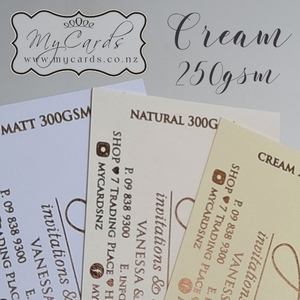 Cream Card Matt 250gsm – SRA3 or custom size