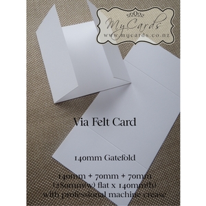 DIY - Do It Yourself - MyCards Wedding Invitations: Gatefold 140mm BLANK – Via Felt 270gsm