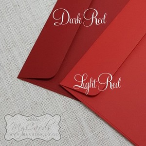 140mm Square Envelopes - MyCards Wedding Invitations: Light Red 140mm Square Envelopes Rectangle Flap