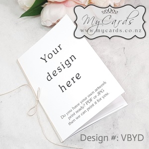 On The Day Stationery Gallery - MyCards Wedding Invitations: Vow Books – His & Hers / His and His / Hers and Hers – Your Design VBYD (set of 2 books)