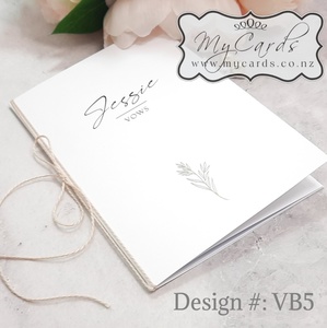 On The Day Stationery Gallery - MyCards Wedding Invitations: Vow Books – Branch – Named – VB5 (set of 2 books)