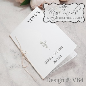 On The Day Stationery Gallery - MyCards Wedding Invitations: Vow Books – Branch – Named – VB4 (set of 2 books)