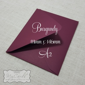 A2 Burgundy Diamond Flap Envelope