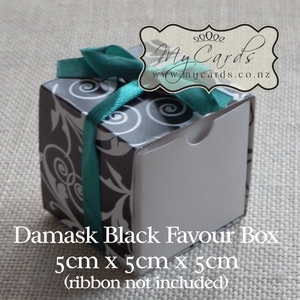 Damask Wrap for Favour Box 5cm Sq MYCARDS