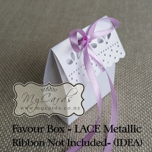 Favour Boxes etc. - MyCards Wedding Invitations: Lace Top Favour Box MYCARDS