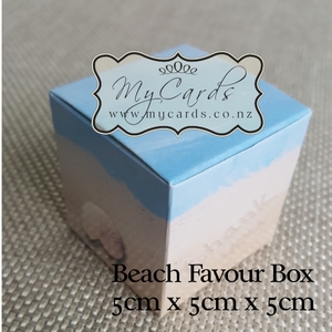 Favour Boxes etc. - MyCards Wedding Invitations: Beach Favour Box 5cm Sq MYCARDS