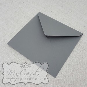 155mm Square Envelopes - MyCards Wedding Invitations: Grey Square Envelopes 155mm Diamond Flap 120gsm