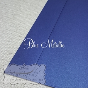 155mm Square Envelopes - MyCards Wedding Invitations: 155mm Sq Blue Metallic Envelope