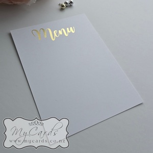 Products: Foiled Menu BLANK Printable