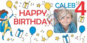 Personalised Birthday Banner 600mm x 1200mm Design B40