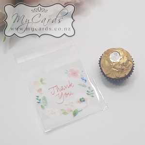 Products: Thank You Favour Bag Flowers PACK of 50