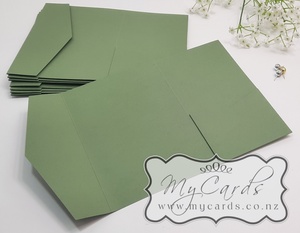 Olive Green Matt Pocketfold 5×7 Portrait