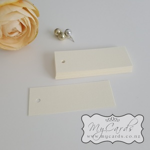Placecards Blank - MyCards Wedding Invitations: Tag Textured Ivory BLANK (Pack of 20) 30mm x 80mm