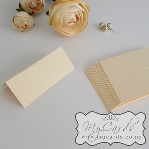 Placecards Blank - MyCards Wedding Invitations: Placecards Cream 300gsm 35mm x 80mm Small Tent BLANK (Pack of 20)