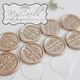 Invitation Plastic Wax Seals GOLD – QTY 10 (with adhesive dot) 30mm