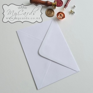 5×7 White Diamond Flap Envelope 100gsm A7 BUDGET