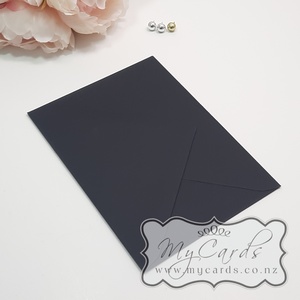 5x7 Envelopes i8 A7 (5x7) - MyCards Wedding Invitations: Black Envelopes 5×7 Extra 138mm x 188mm Matt Diamond Flap 135gsm