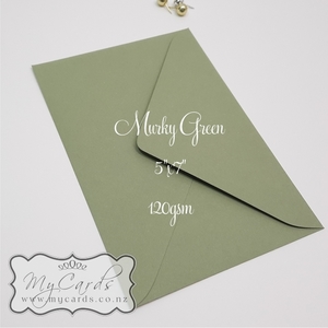 5x7 Envelopes i8 A7 (5x7) - MyCards Wedding Invitations: 5×7 Murky Green Envelopes – A7 Mid Diamond END OF LINE