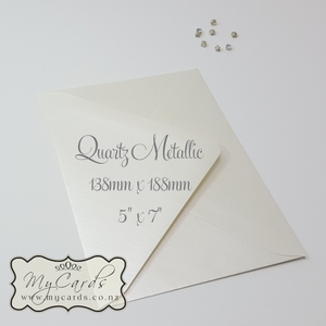 Quartz Metallic Envelopes 5×7 133mm x 184mm Diamond Flap