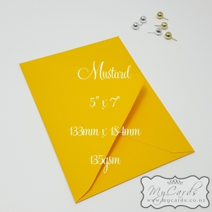 Mustard Matt 5×7 Envelopes Diamond Flap MILTON
