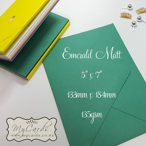 Green Matt Envelopes 5×7 Diamond Flap 135gsm MILTON