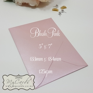 Blush Pink Metallic Envelope 5×7 Diamond Flap 125gsm MILTON
