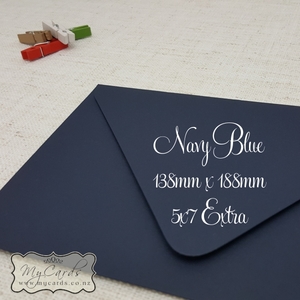 Navy Blue Envelopes 5×7 Extra 138mm x 188mm Diamond Flap