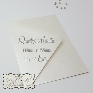 Quartz Metallic Envelopes 5×7 Extra 138mm x 188mm Diamond Flap