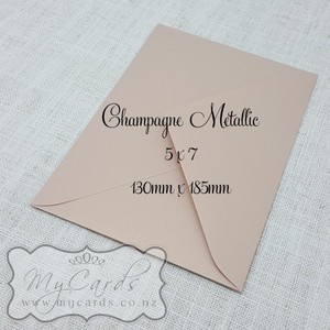5×7 Champagne Nude Metallic Envelopes END OF LINE