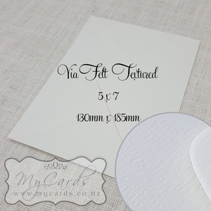 5x7 Envelopes i8 A7 (5x7) - MyCards Wedding Invitations: 5×7 Via Felt Textured Envelopes Bright White END OF LINE
