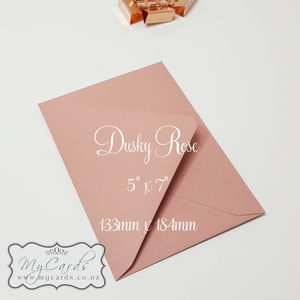 5x7 Envelopes i8 A7 (5x7) - MyCards Wedding Invitations: Dusky Rose Envelopes 5×7 Diamond Flap 135gsm