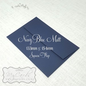 5x7 Envelopes i8 A7 (5x7) - MyCards Wedding Invitations: 5×7 Navy Blue Square Flap Envelope