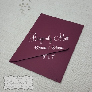 5×7 Burgundy Diamond Flap Envelope