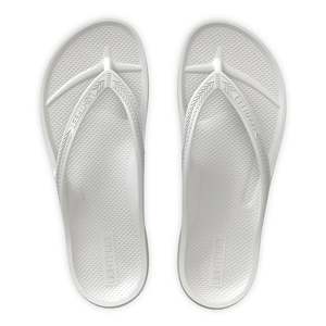 Orthotics Slippers Jandals: LIGHTFEET ARCH SUPPORT JANDALS - WHITE