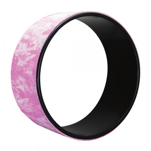 Yoga Blocks: 66FIT YOGA WHEEL - PINK WHITE 12"