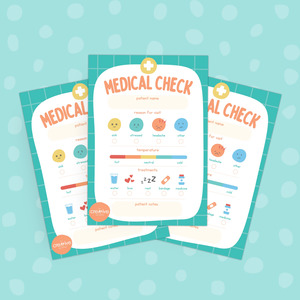 Medical Check Pretend Play Notepad