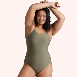 Love Luna Swimwear Collection: Love Luna Period Swim One Piece - Khaki