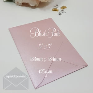 Products: Blush Pink Metallic Envelopes 5×7 Diamond Flap 125gsm MILTON