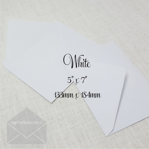 Matt: White 5×7 Envelopes Diamond Flap 100gsm (A7 / i8)
