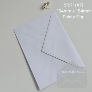 White 5×7 Envelopes Diamond Flap 100gsm P (A7)